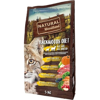 Natural Woodland Backwoods Diet Суха храна за котки с Иберийско свинско месо 5kg