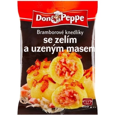 Don Peppe Bramborové knedlíky se zelím a uzeným masem 600 g – Zbozi.Blesk.cz