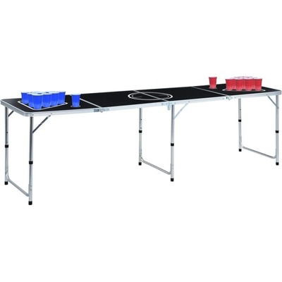 Greatstore Skládací stůl na beer pong s kelímky a míčky 240 cm – Hledejceny.cz