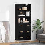 vidaXL Висок шкаф Черния дъб 69, 5 x 32, 5 x 180 см Инженерна дървесина (3416259)
