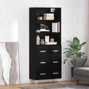 vidaXL Висок шкаф Черния дъб 69, 5 x 32, 5 x 180 см Инженерна дървесина (3416259)