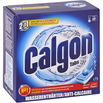 Calgon 2v1 čistiace tablety do práčky 75 ks