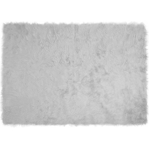 vidaXL Изкуствена овча килим TAFALLA Сиво 140 x 200 cm Полиестер (42021527)