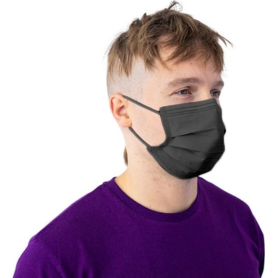 Espeon Rouška jednorázová 3 vrstvá černá 50 ks
