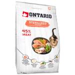 ONTARIO STERILISED SALMON Adult cat food - суха храна за кастрирани котки, със сьомга 2 кг, Чехия 213-10775
