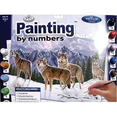 Royal Brush Malování podle čísel Vlci