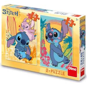 Dino - Puzzle 2v1 Stitch in love - 40 - 99 piese