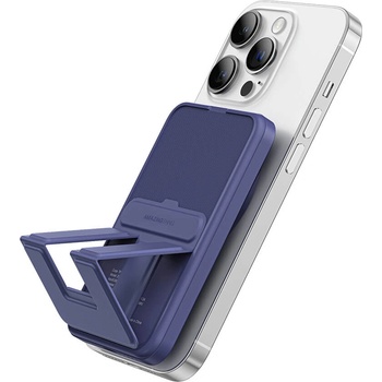 AmazingThing Преносима външна батерия с USB-C порт и безжично зареждане с MagSafe - AmazingThing Thunder Pro Stand Magnetic Wireless Power Bank 5000 mAh 22.5W (син) (TPM5KSBU)