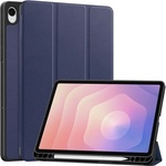 Gigapack Samsung Tab S11 5G GIGAPACK Tok стоящ, с кожен ефект, активен FLIP, моливник, СИНЬО GP-177312 (GP-177312)