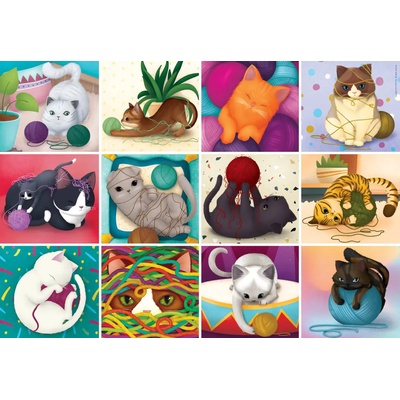D-Toys - Puzzle Cats with Threads - 1 000 piese