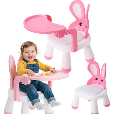 FunPlay 5485-1 na kŕmenie a hranie ZAJAČIK 31x31x45cm ružová