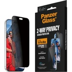 Panzer Стъклен протектор PanzerGlass за iPhone 18 Pro Max, 2-Way Privacy, Ultra-Wide Fit w. EasyAligner
