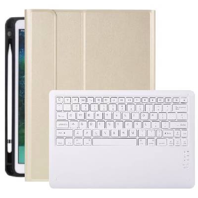 Калъф с клавиатура и място на Apple Pencil за iPad Pro 12, 9" (2018-2022) - златен (20717)