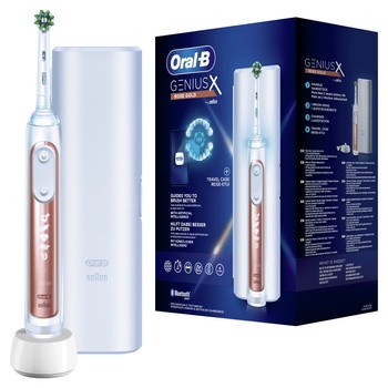 Image 1 of Oral-B Genius X + travel case rose gold