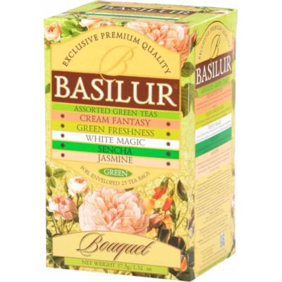 BASILUR Assorted Green Bouquet zelený čaj 25 vrecúšok