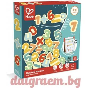 Hape Магнитни цифри и знаци, 37 части, Hape E2007, H2007 (H2007)