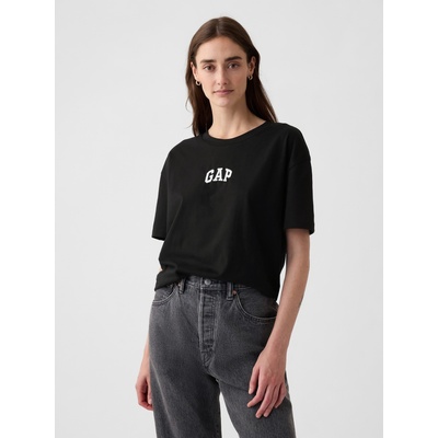 GAP Памучна тениска с логото на Gap GAP | Cheren | ЖЕНИ | XS