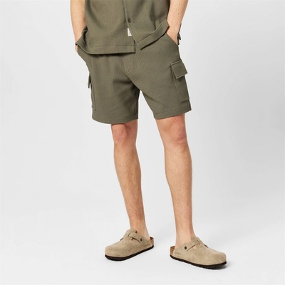 Jack Wills Поларени къси панталони Jack Wills Men's Fleece Jogger Shorts - Smokey Olive