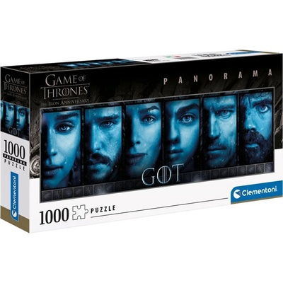 CurePink Game Of Thrones|Hra o trůny: Faces 98 x 30 cm CLMT39589 1000 dílků