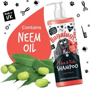 Bugalugs Flea & Tick Dog Shampoo - Шампоан против бълхи и кърлежи за кучета с нийм