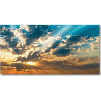 Foto obraz sklo tvrzené Západ slnka neba 100x50 cm