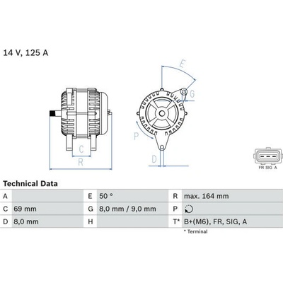 generátor BOSCH 0 986 049 181