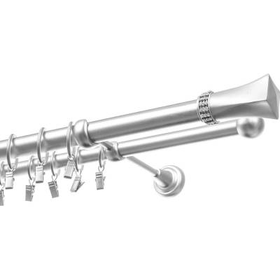 Garnyze-levneCZ Garnýže Almero dvouřadá satyna komplet 25/16 mm 180 cm