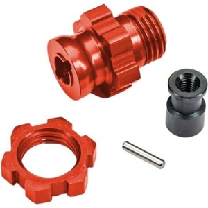 Traxxas главина на колелото къса 17mm с канали червена