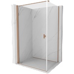 Mexen Mist-B душ кабина с отварящи се врати 75 x 95 см, прозрачно стъкло, четкана мед - 8A2T-075-095-65-00 (8A2T-075-095-65-00)