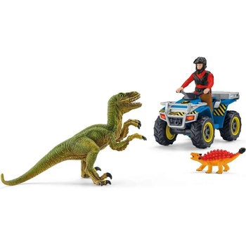 Schleich Спасяване с квадроцикъл от Велоцираптор 41466 (SLH41466)