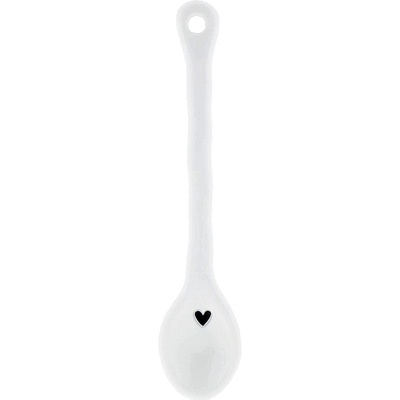Bastion Collections Keramická lžička COFFEE bílá plochá 14cm LI-SPOON-031-WH