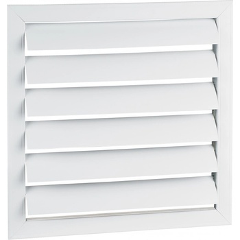 Image 1 of Dalap Бяла пластмасова вентилационна решетка с гравитационни жалузи без фланец 464x422 мм (135)