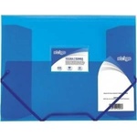 Strigo Briefcase with rubber band PP A4 blue