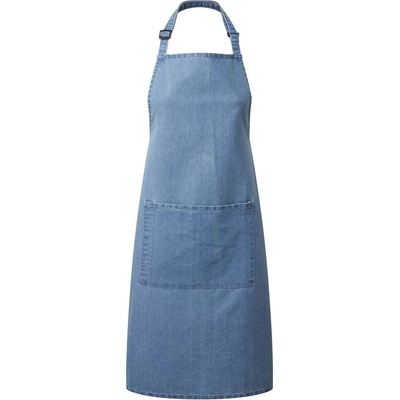 Premier Workwear Kuchyňská zástěra s laclem a kapsou - Modrý denim