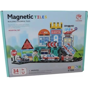 Manyuk Toys Магнитни конструктори - болница, комплект 34 части (188-m519)