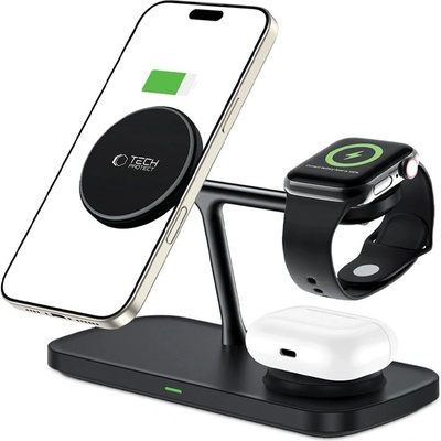 Магнитно Безжично Зарядно 3 в 1 tech-protect qi15w-a45