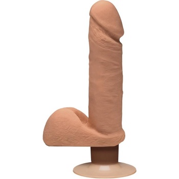 Doc Johnson Perfect D with Balls Vibrating 7" Caramel