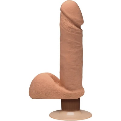 Doc Johnson Perfect D with Balls Vibrating 7" Caramel