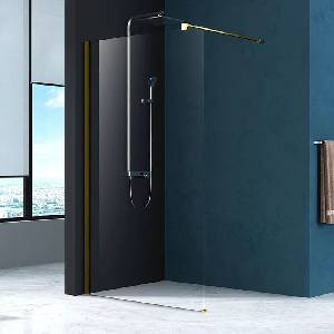 Fluminia Параван за душ кабина Mediterraneo Foxy, златист цвят, 80x200 см (W01SC01BG-80-V1)