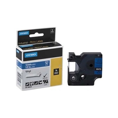 Dymo Rhino 1805243, 12mm x 5,5m, biela tlač/modrý podklad, originálna páska
