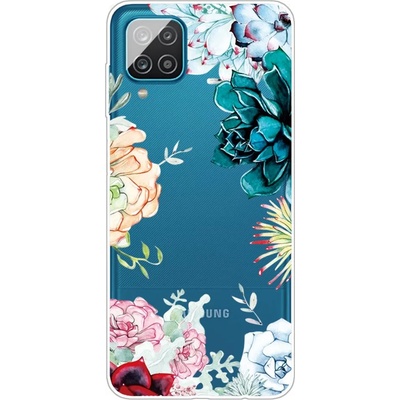 Forcell Силиконов Калъф за Samsung A12, Printing Flower Case, Цветен (5901012321504)