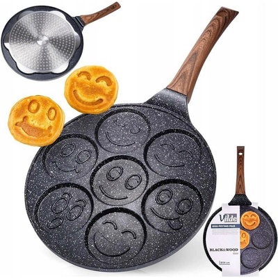 Vilde Pánev na vejce a lívance Black&Wood 26 cm granitová