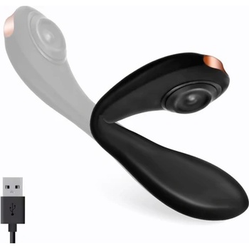 Black & White Прегъващ се вибратор с клиторстимулатор Pulsar