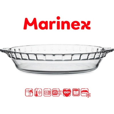 Marinex Тава огнеупорно стъкло с дръжки 28/25/4.7СМ. 1.6Л. 6228 (42-1006)