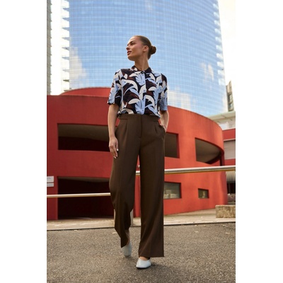 Moodo Кафяви панталони с широки крачоли Moodo Moodo | Kafyav | ЖЕНИ | XS