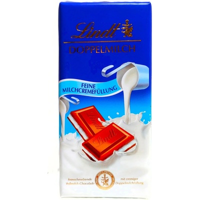 Lindt Doppelmilch plnotučná mléčná s dvojitou mléčnou náplní 100 g