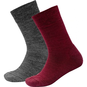 Devold Детски спортни чорапи Devold Kid's Daily Merino Medium Sock 2-Pack Sports socks - Beetroot Mix - размер 28-30 (EU) (201-8579-0112)