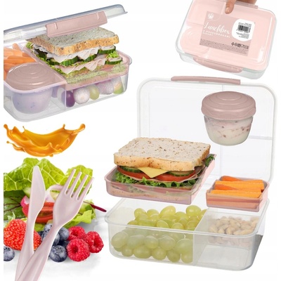 Raňajkový Box Openhome s priehradkami 2200 ml sivý