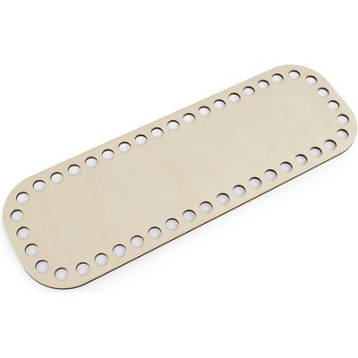 Dřevěné dno na háčkování / výrobu košíků 10x30 cm přírodní sv. 1 ks