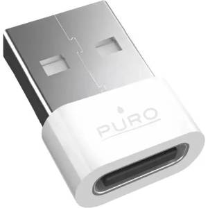 PURO USB-C - USB-A адаптер - бял (8018417528552)